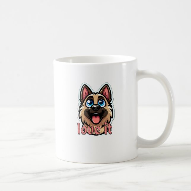 Hund mit Liebe Kaffeetasse (Rechts)
