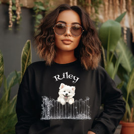 Hund mit Namen personalisierbar Sweatshirt