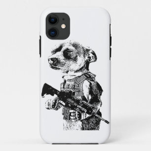 Hund mit Operator Vest AR15 Case-Mate iPhone Hülle