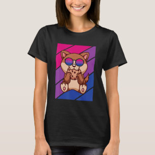Hund mit pride Bisexual Flag LGBTQ Stolz allesamt T-Shirt