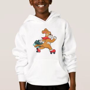 Hund mit Roller-Skaten Hoodie
