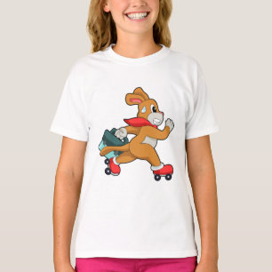 Hund mit Roller-Skaten T-Shirt