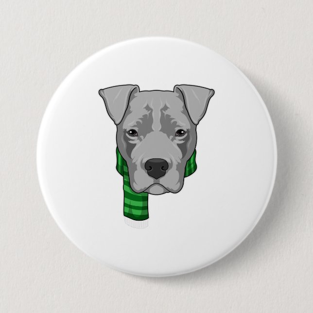Hund mit Scarf Button (Vorderseite)