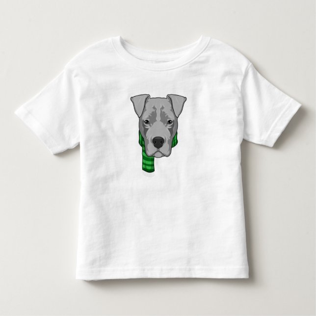 Hund mit Scarf Kleinkind T-shirt (Vorderseite)