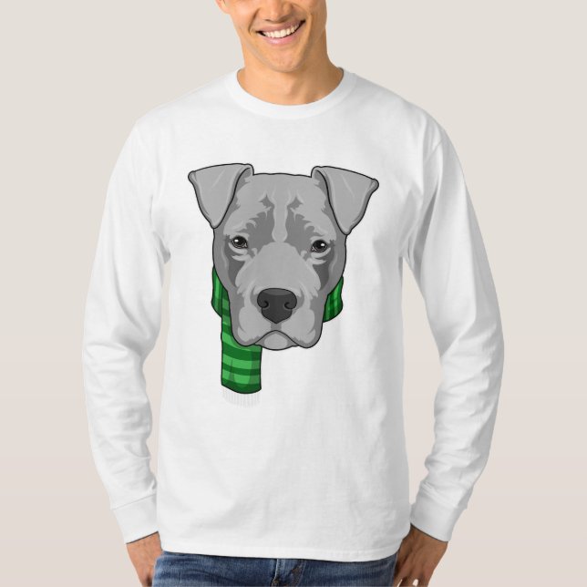 Hund mit Scarf T-Shirt (Vorderseite)