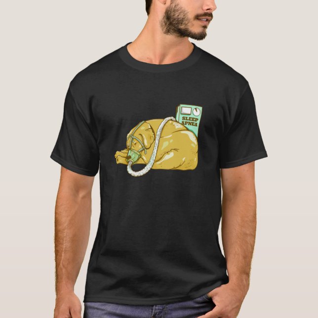 Hund mit Schlafapnoe T-Shirt (Vorderseite)