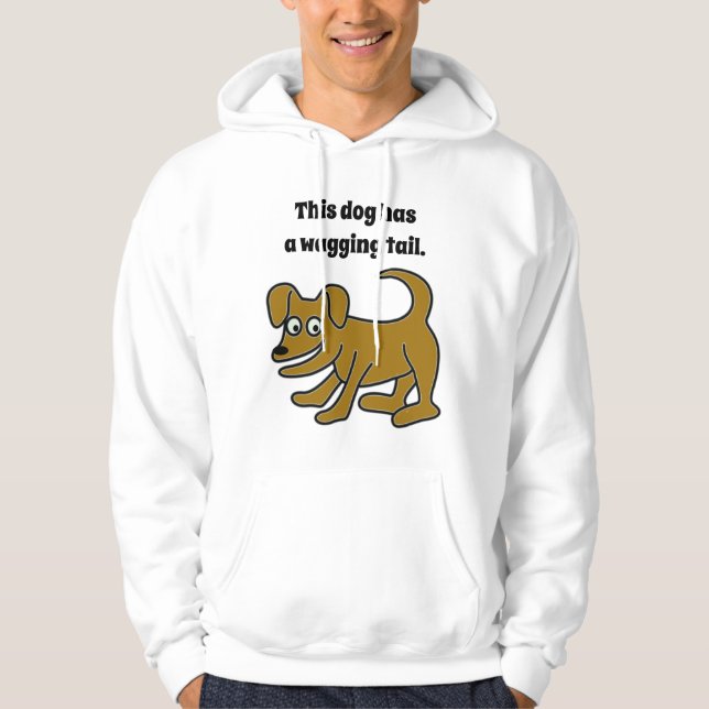 Hund mit Schwanz Hoodie (Vorderseite)