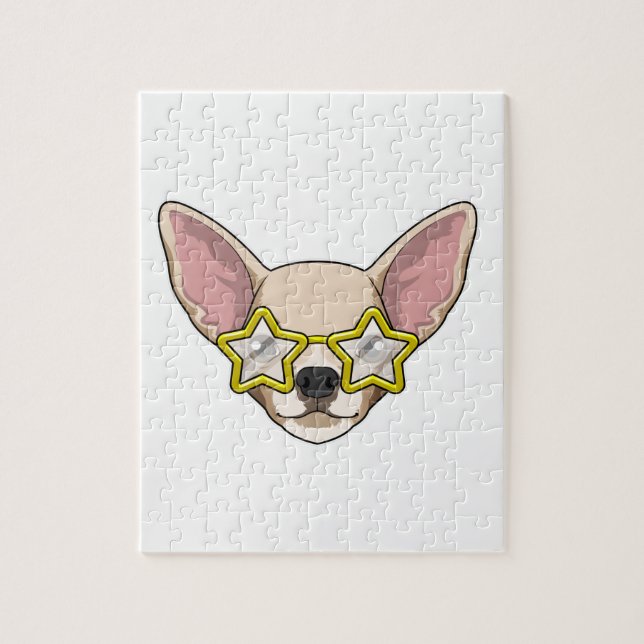 Hund mit Sonnenbrille Puzzle (Vertikal)