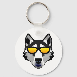 Hund mit Sonnenbrille - Sibirischer Husky Schlüsselanhänger
