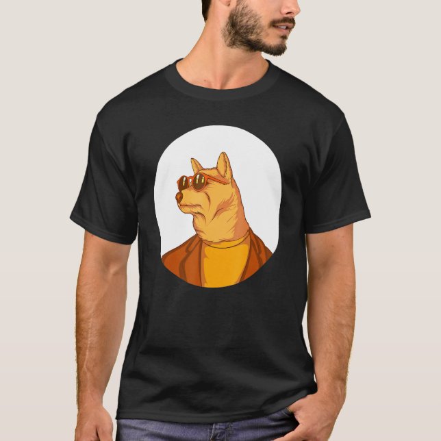 Hund mit Sonnenbrille T-Shirt (Vorderseite)