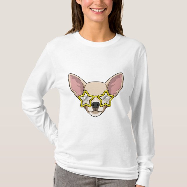 Hund mit Sonnenbrille T-Shirt (Vorderseite)