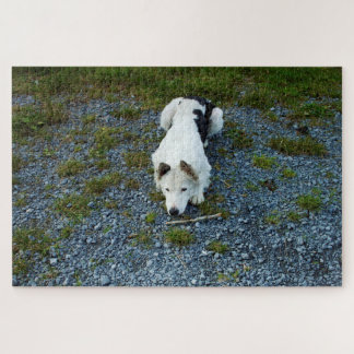 Hund mit Stock Puzzle