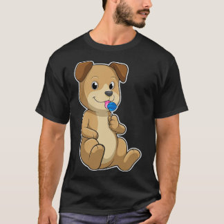 Hund mit Süßigkeiten Lollipop T-Shirt