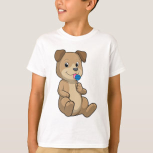 Hund mit Süßigkeiten Lutscher T-Shirt