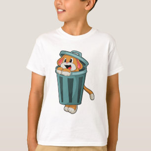 Hund mit Trashcan T-Shirt