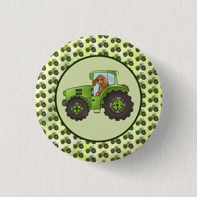 Hund mit Trecker Button (Vorderseite)