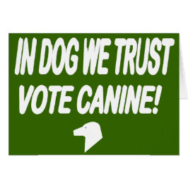 Hund mit weißem Text abstimmen