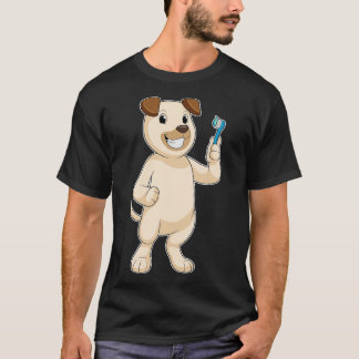 Hund mit Zahnbürste T-Shirt