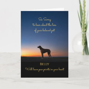 Hund-Mitgefühlskarte zum Verlust mit Foto Karte