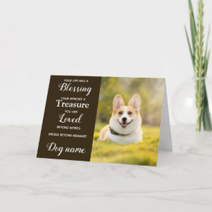 Hund-Mitleidskarte zum Verlust Gedenken mit Foto Karte