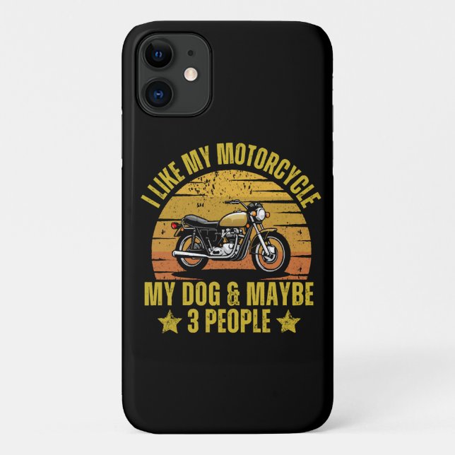 Hund Motorrad Case-Mate iPhone Hülle (Rückseite)