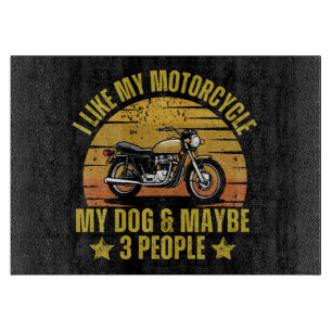 Hund Motorrad Schneidebrett
