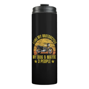 Hund Motorrad Thermosbecher
