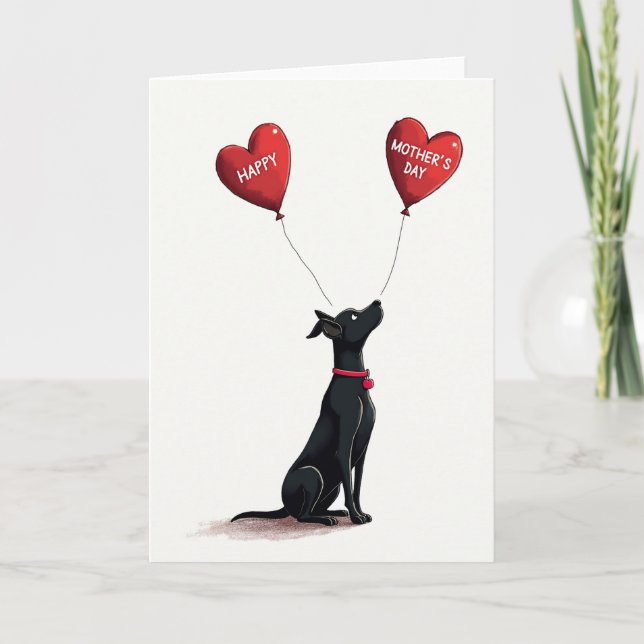 Hund Muttertagskarte Karte (Vorderseite)