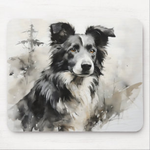 Hund Natur Tuschmalerei Mousepad