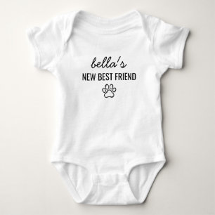 Hund neuer bester Freund benutzerdefinierter Haust Baby Strampler