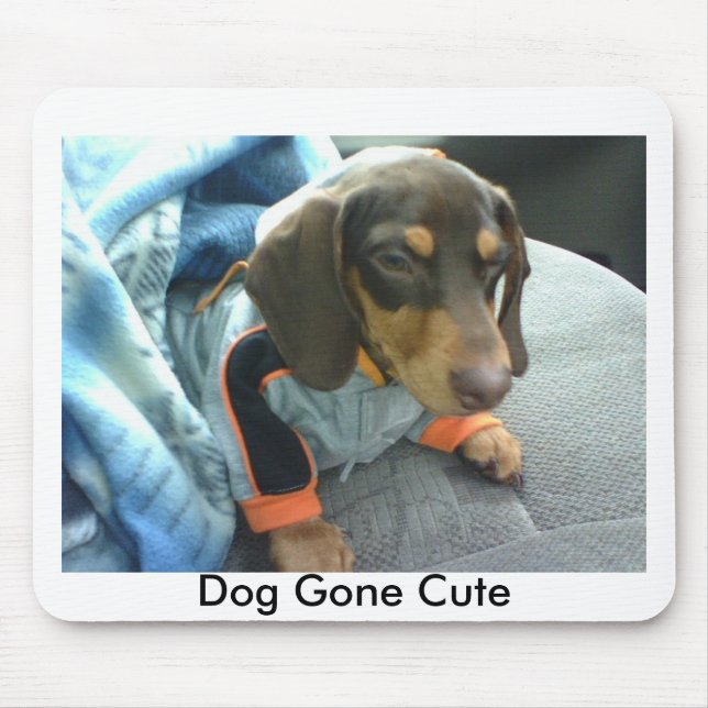 Hund niedlich gegangen mousepad (Vorne)