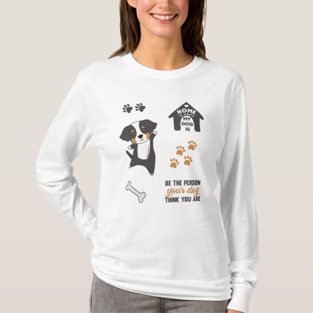 Hund Niedlich Sticker Set Bernese Mountain T-Shirt (Vorderseite)