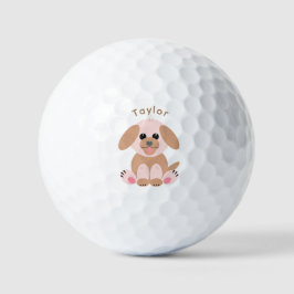 Hund Niedlicher Cartoon Pastel Neutral Personalisi Golfball