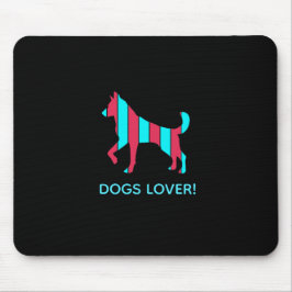 Hund - Niedlicher Haustier Pop Art, blau & rot Abs Mousepad
