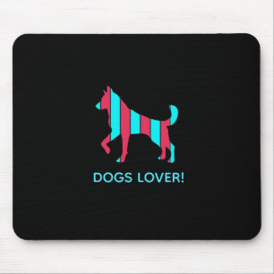 Hund - Niedlicher Haustier Pop Art, blau & rot Abs Mousepad