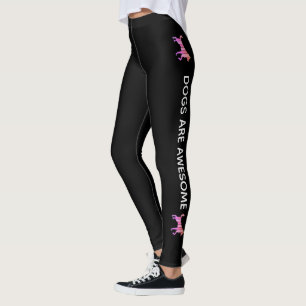 Hund - Niedlicher Haustier Pop Art, rosa Abstrakte Leggings