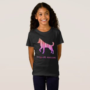 Hund - Niedlicher Haustier Pop Art, rosa Abstrakte T-Shirt