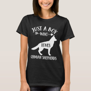 Hund nur ein Junge, der deutsche Hirten Liebe T-Shirt