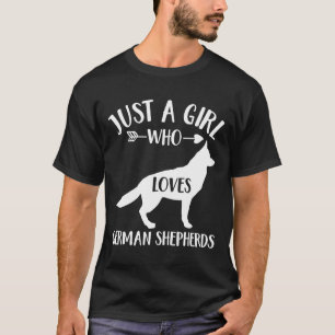 Hund nur ein Mädchen, das deutsche Hirten Liebe T-Shirt