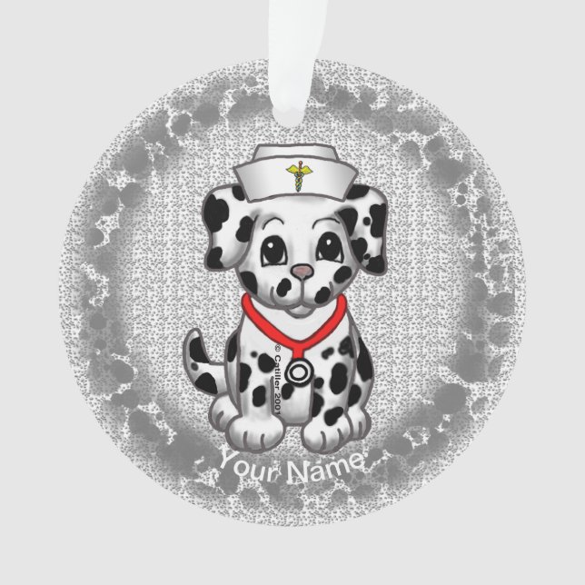 Hund Nurse Ornament (Vorderseite)