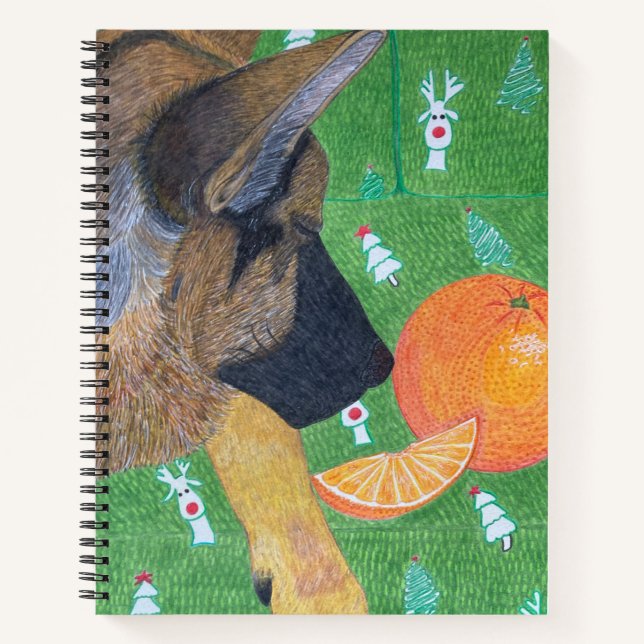 Hund&Orangen Notizbuch (Vorderseite)