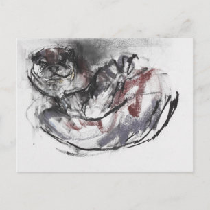 Hund Otter Postkarte