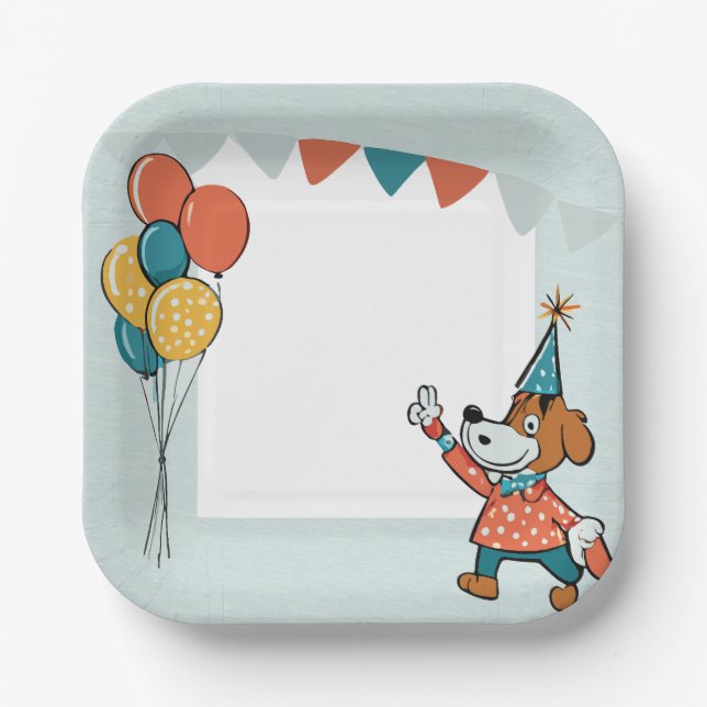 Hund Pappteller (Vorderseite)