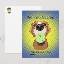 Hund Party Geburtstag. Personalisiertes Design im Einladung