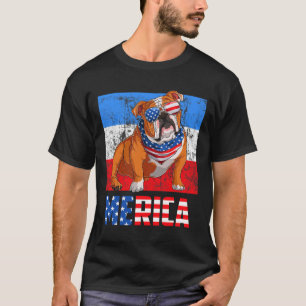 Hund Patriotic USA 4. Juli Amerikanische Flagge Me T-Shirt