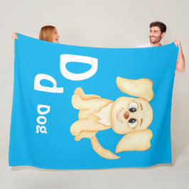 Hund personalisieren ABC: Buchstabe D - Ihren Name Fleecedecke