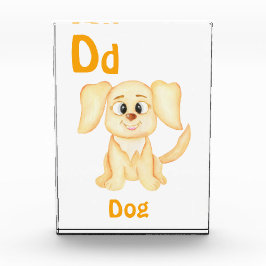 Hund personalisieren ABC: Buchstabe D - Ihren Name Fotoblock