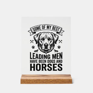 Hund Pferd Liebhaber Vintage Leading Men Design_1 Acrylschild