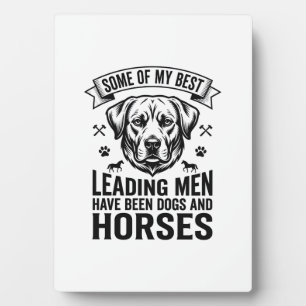 Hund Pferd Liebhaber Vintage Leading Men Design_1 Fotoplatte
