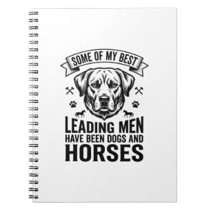 Hund Pferd Liebhaber Vintage Leading Men Design_1 Notizblock